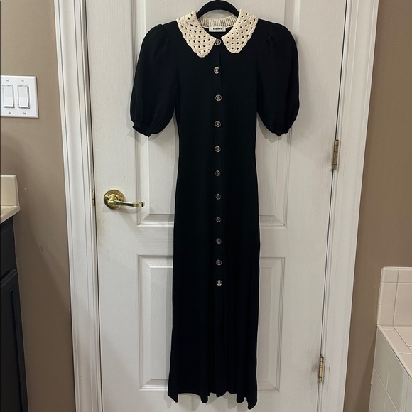 Sandro
Villa Crochet Collar Midi Dress Exclusive - Picture 3 of 9